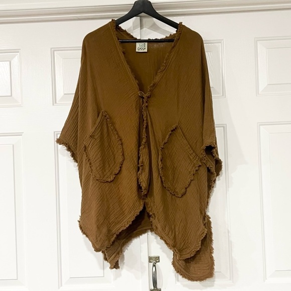 Jaded Gypsy | Gauze Pocket Lagenlook Poncho - Picture 1 of 3